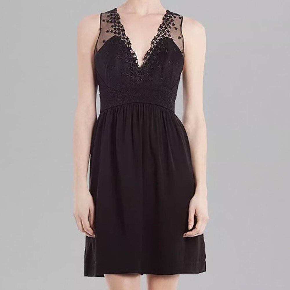 Sandro Black Star Mini Dress - Size 1